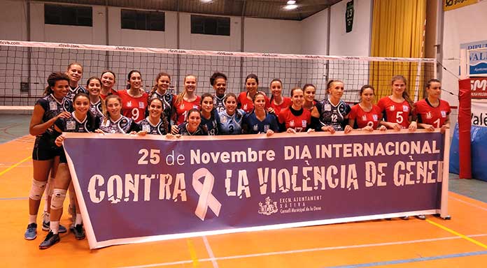 Xativa-Voleibol-y-Tenerife-Arona-contra-la-violencia-de-genero