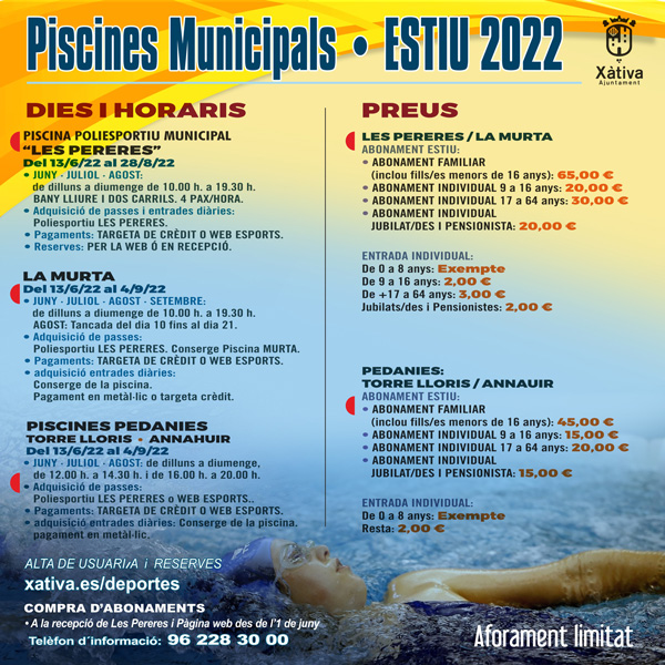 Piscines Municipals 2022