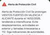Protecció Civil envia una alerta per vents forts a València i Alacant