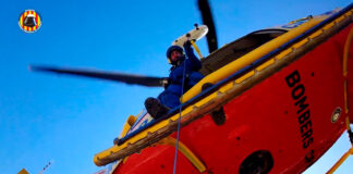 Rescat rural al Genovés amb l’helicòpter V-990 després de la caiguda d’una senderista